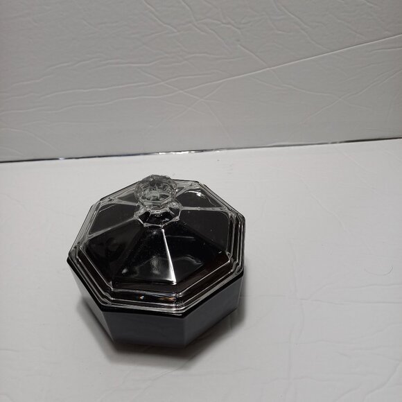 Black ARCOROC Candy Dish / Clear Glass Lid - Picture 2 of 8